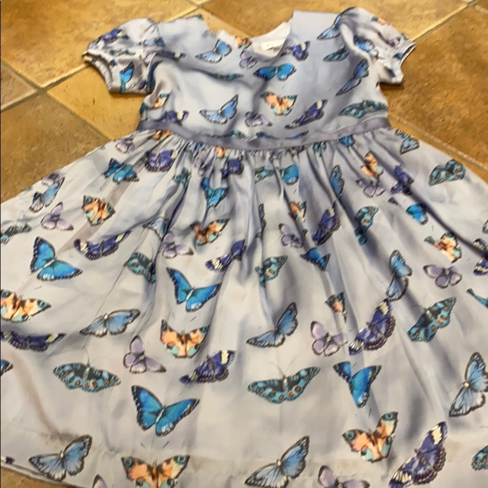 Rachel Riley light blue butterfly dress
